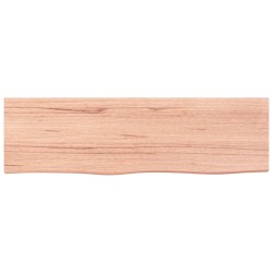 vidaXL Wandregal Hellbraun 100x30x2 cm Massivholz Eiche Behandelt