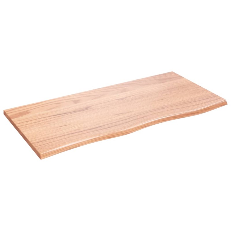 vidaXL Wandregal Hellbraun 100x50x2 cm Massivholz Eiche Behandelt vidaXL Wandregal Hellbraun 100x50x2 cm Massivholz Eiche Behandelt