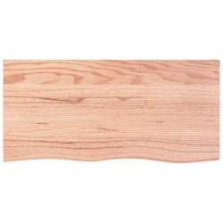 vidaXL Wandregal Hellbraun 100x50x2 cm Massivholz Eiche Behandelt