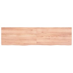 vidaXL Wandregal Hellbraun 120x30x(2-4) cm Massivholz Eiche Behandelt