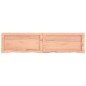 vidaXL Wandregal Hellbraun 120x30x(2-4) cm Massivholz Eiche Behandelt