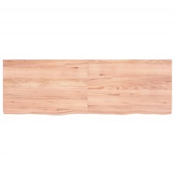 vidaXL Wandregal Hellbraun 120x40x4 cm Massivholz Eiche Behandelt