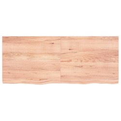 vidaXL Wandregal Hellbraun 120x50x4 cm Massivholz Eiche Behandelt
