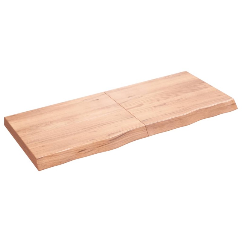 vidaXL Wandregal Hellbraun 120x50x6 cm Massivholz Eiche Behandelt vidaXL Wandregal Hellbraun 120x50x6 cm Massivholz Eiche Behandelt