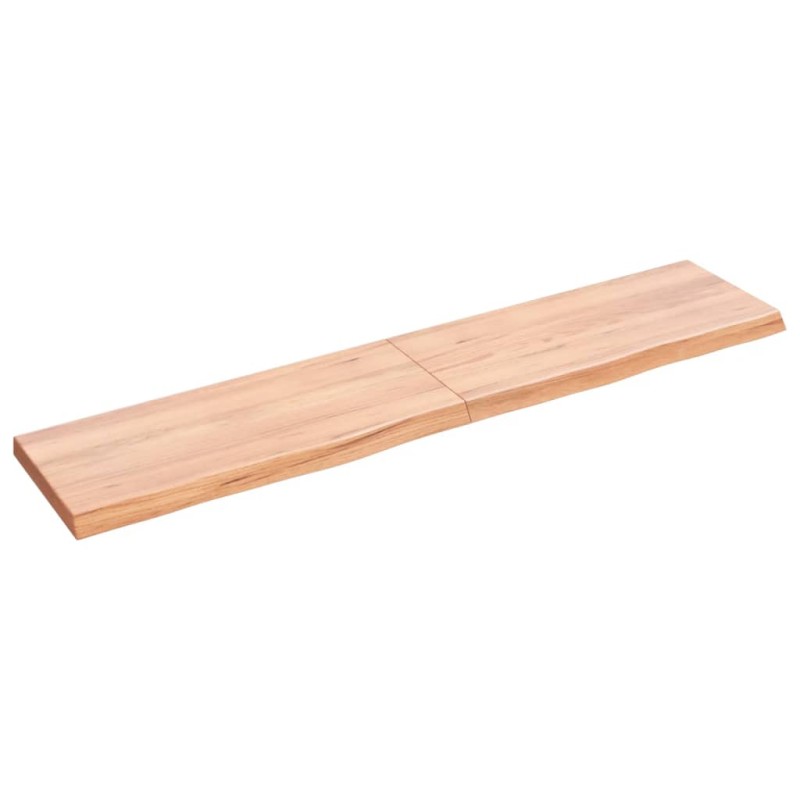 vidaXL Wandregal Hellbraun 140x30x4 cm Massivholz Eiche Behandelt vidaXL Wandregal Hellbraun 140x30x4 cm Massivholz Eiche Behandelt