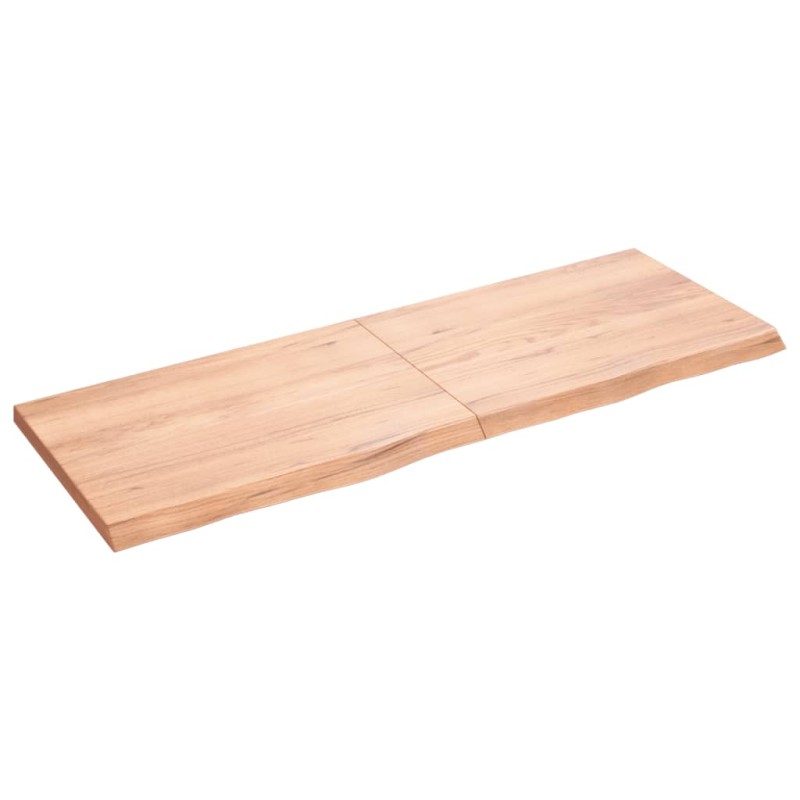 vidaXL Wandregal Hellbraun 140x50x4 cm Massivholz Eiche Behandelt vidaXL Wandregal Hellbraun 140x50x4 cm Massivholz Eiche Behandelt