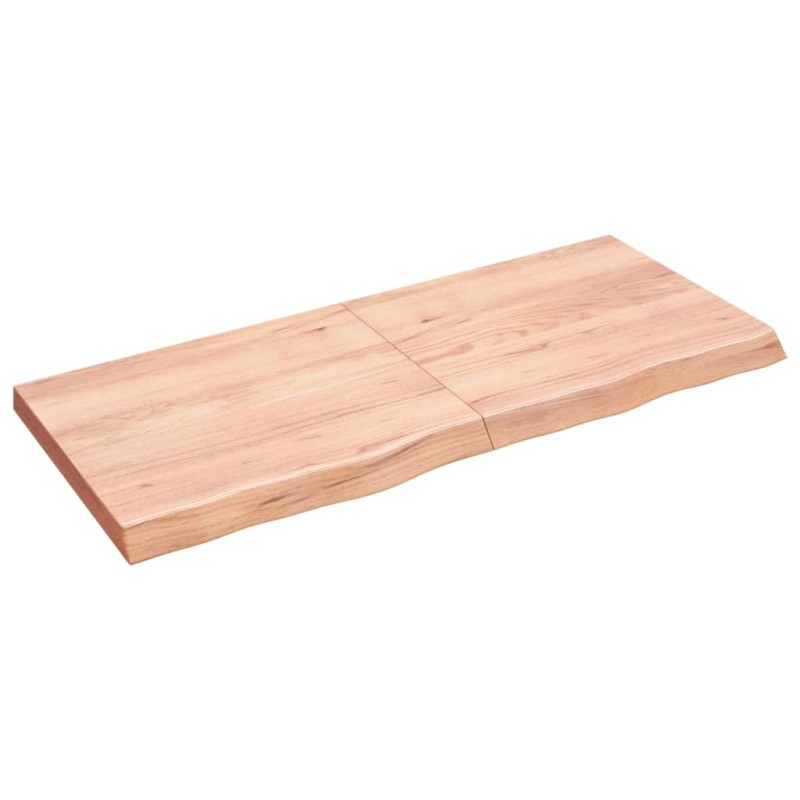 vidaXL Wandregal Hellbraun 140x60x6 cm Massivholz Eiche Behandelt vidaXL Wandregal Hellbraun 140x60x6 cm Massivholz Eiche Behandelt