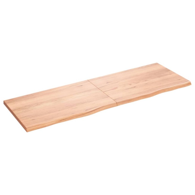 vidaXL Wandregal Hellbraun 180x60x4 cm Massivholz Eiche Behandelt vidaXL Wandregal Hellbraun 180x60x4 cm Massivholz Eiche Behandelt