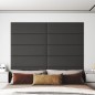 Wandpaneele 12 Stk. Grau 90x30 cm Kunstleder 3,24 m² Wandpaneele 12 Stk. Grau 90x30 cm Kunstleder 3,24 m²