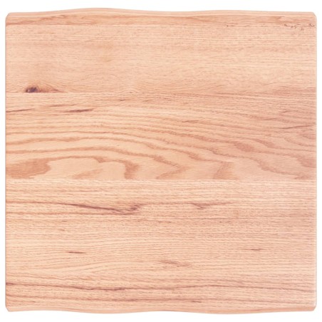 vidaXL Tischplatte 60x60x4 cm Massivholz Eiche Behandelt Baumkante
