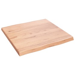 vidaXL Tischplatte 60x60x4 cm Massivholz Eiche Behandelt Baumkante