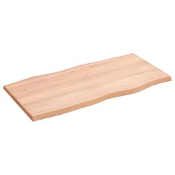 vidaXL Tischplatte 80x40x2 cm Massivholz Eiche Behandelt Baumkante