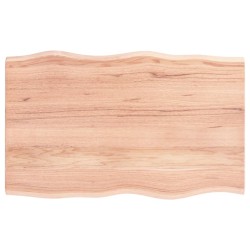 vidaXL Tischplatte 80x50x2 cm Massivholz Eiche Behandelt Baumkante
