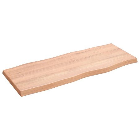 vidaXL Tischplatte 100x40x4 cm Massivholz Eiche Behandelt Baumkante