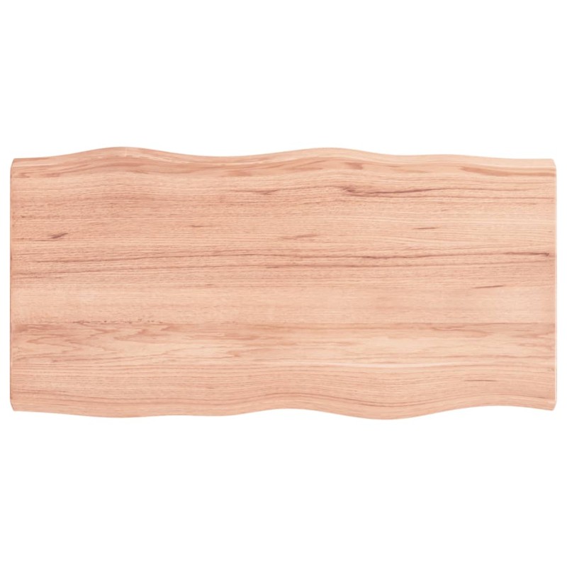 vidaXL Tischplatte 100x50x4 cm Massivholz Eiche Behandelt Baumkante vidaXL Tischplatte 100x50x4 cm Massivholz Eiche Behandelt Baumkante