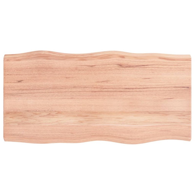 vidaXL Tischplatte 100x50x6 cm Massivholz Eiche Behandelt Baumkante vidaXL Tischplatte 100x50x6 cm Massivholz Eiche Behandelt Baumkante