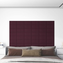 Wandpaneele 12 Stk. Lila 30x15 cm Stoff 0,54 m²