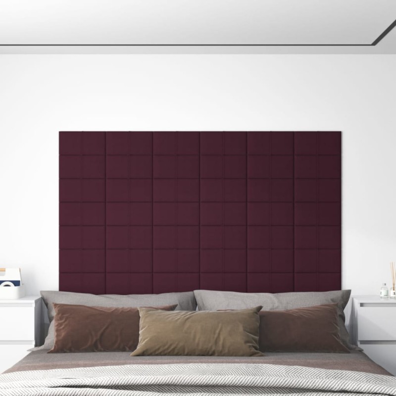Wandpaneele 12 Stk. Lila 30x15 cm Stoff 0,54 m² Wandpaneele 12 Stk. Lila 30x15 cm Stoff 0,54 m²