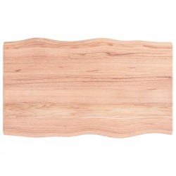 vidaXL Tischplatte 100x60x(2-4) cm Massivholz Behandelt Baumkante