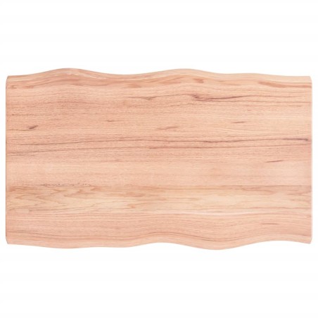 vidaXL Tischplatte 100x60x(2-4) cm Massivholz Behandelt Baumkante