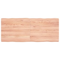 vidaXL Tischplatte 120x50x6 cm Massivholz Eiche Behandelt Baumkante