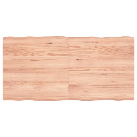 vidaXL Tischplatte 120x60x(2-6) cm Massivholz Behandelt Baumkante