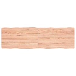 vidaXL Tischplatte 140x40x4 cm Massivholz Eiche Behandelt Baumkante