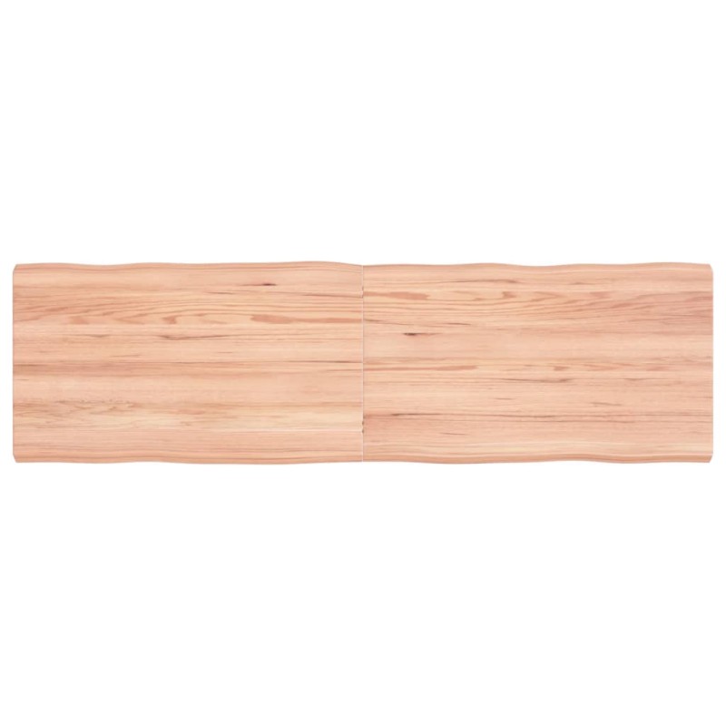 vidaXL Tischplatte 140x40x4 cm Massivholz Eiche Behandelt Baumkante vidaXL Tischplatte 140x40x4 cm Massivholz Eiche Behandelt Baumkante