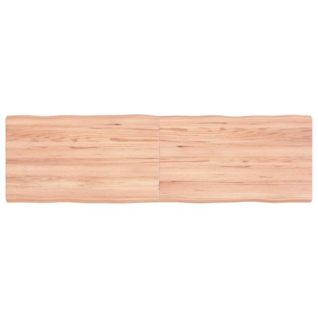 vidaXL Tischplatte 140x40x4 cm Massivholz Eiche Behandelt Baumkante