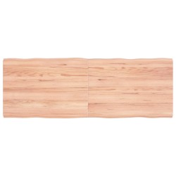 vidaXL Tischplatte 140x50x4 cm Massivholz Eiche Behandelt Baumkante