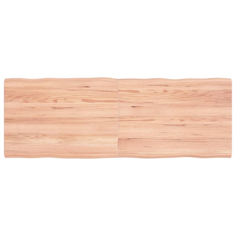 vidaXL Tischplatte 140x50x4 cm Massivholz Eiche Behandelt Baumkante vidaXL Tischplatte 140x50x4 cm Massivholz Eiche Behandelt Baumkante