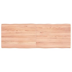 vidaXL Tischplatte 140x50x6 cm Massivholz Eiche Behandelt Baumkante