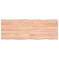 vidaXL Tischplatte 140x50x6 cm Massivholz Eiche Behandelt Baumkante