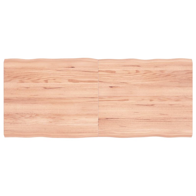 vidaXL Tischplatte 140x60x4 cm Massivholz Eiche Behandelt Baumkante vidaXL Tischplatte 140x60x4 cm Massivholz Eiche Behandelt Baumkante
