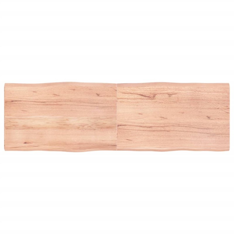 vidaXL Tischplatte Hellbraun 160x50x4cm Eichenholz Behandelt Baumkante vidaXL Tischplatte Hellbraun 160x50x4cm Eichenholz Behandelt Baumkante