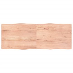 vidaXL Tischplatte Hellbraun 160x60x4cm Eichenholz Behandelt Baumkante