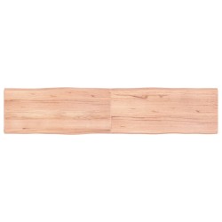 vidaXL Tischplatte Hellbraun 180x40x4cm Eichenholz Behandelt Baumkante