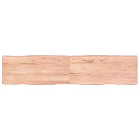 vidaXL Tischplatte Hellbraun 180x40x4cm Eichenholz Behandelt Baumkante