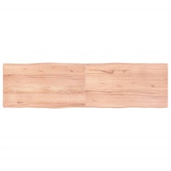 vidaXL Tischplatte Hellbraun 180x50x4cm Eichenholz Behandelt Baumkante