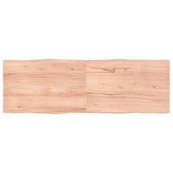vidaXL Tischplatte Hellbraun 180x60x4cm Eichenholz Behandelt Baumkante