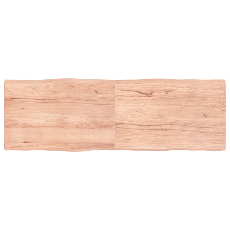 vidaXL Tischplatte Hellbraun 180x60x4cm Eichenholz Behandelt Baumkante vidaXL Tischplatte Hellbraun 180x60x4cm Eichenholz Behandelt Baumkante