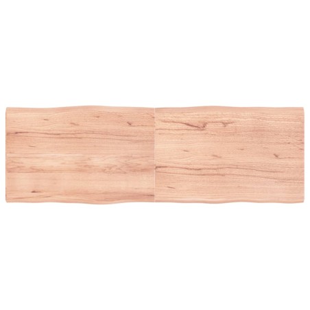 vidaXL Tischplatte Hellbraun 180x60x4cm Eichenholz Behandelt Baumkante
