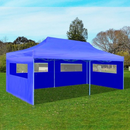 vidaXL Pop-Up-Partyzelt Faltbar Blau 3×6 m