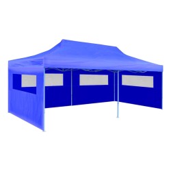 vidaXL Pop-Up-Partyzelt Faltbar Blau 3×6 m
