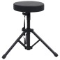 vidaXL Verstellbarer Drumhocker Schwarz Rund vidaXL Verstellbarer Drumhocker Schwarz Rund