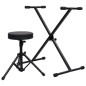 vidaXL Keyboardständer und Hocker Set Schwarz vidaXL Keyboardständer und Hocker Set Schwarz