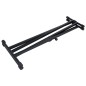 vidaXL Doppelstrebiger Keyboard-Ständer und Hocker Set Schwarz vidaXL Doppelstrebiger Keyboard-Ständer und Hocker Set Schwarz