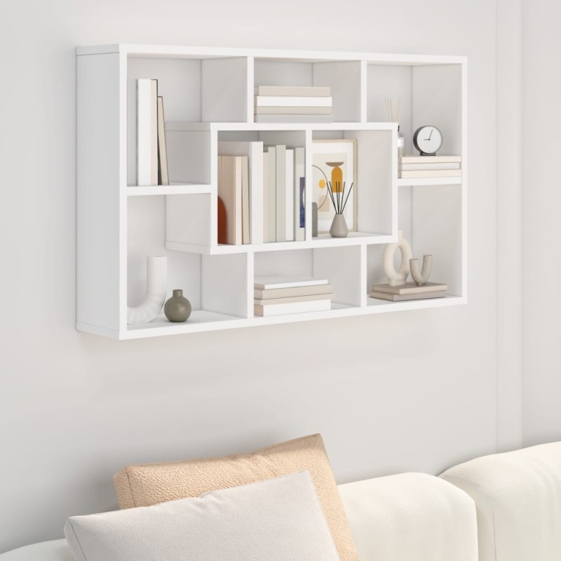 vidaXL Wandregal Weiß 85x16x52,5 cm Holzwerkstoff vidaXL Wandregal Weiß 85x16x52,5 cm Holzwerkstoff