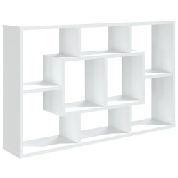 vidaXL Wandregal Weiß 85x16x52,5 cm Holzwerkstoff