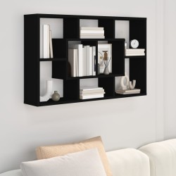 vidaXL Wandregal Schwarz 85x16x52,5 cm Holzwerkstoff